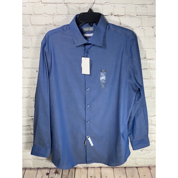 Michael Kors Other - NWT Michael Kors Blue micro polka dot dress shirt
